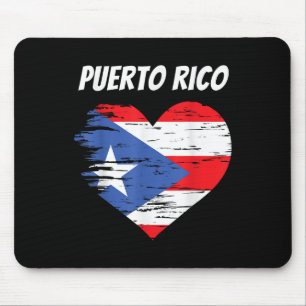 Puerto Rico Liebe Herzflag Gift Puerto Rican Rais Mousepad