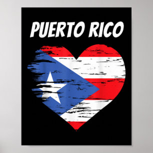 Puerto Rico Liebe Herzflag Gift Puerto Rican Rais Poster