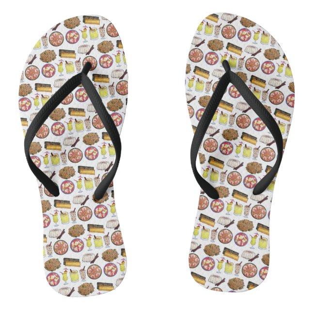 Puerto Rico Liebe Küche Puerto Rico Feinschmecker Flip Flops (Fußbett)