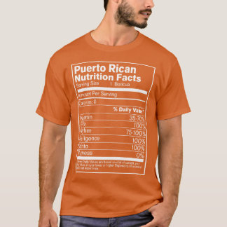 Puerto Rico Nahrung Fakten 2 T-Shirt