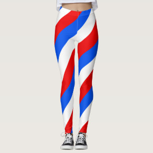 Puerto Rico Nationale Flaggenfarben Diagonal gestr Leggings