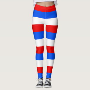 Puerto Rico Nationale Flaggenfarben Horizontaler S Leggings