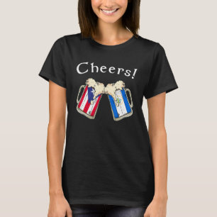 Puerto Rico Nicaragua-Flagge Cheers Bier gewachsen T-Shirt