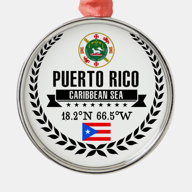 Puerto Rico Ornament Aus Metall (Vorne)