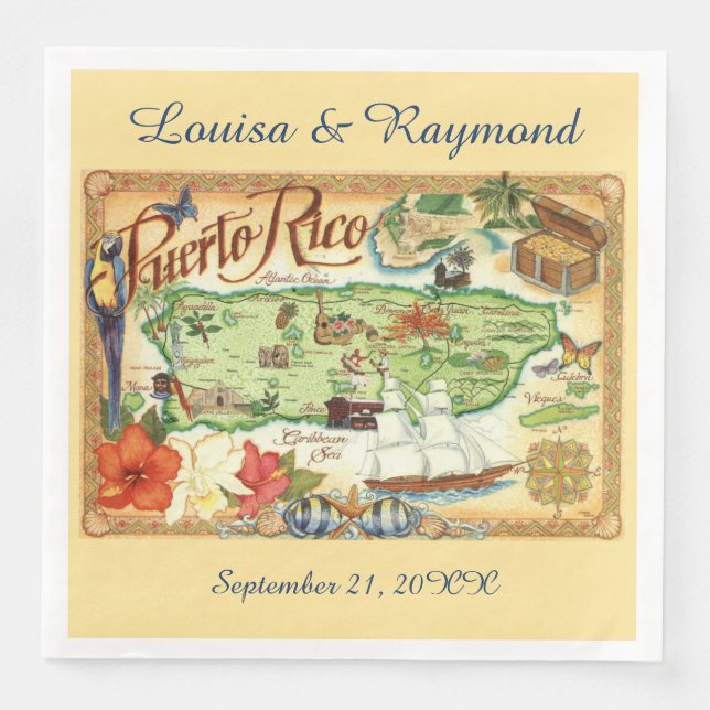 Puerto Rico Paper Napkin Serviette (Vorderseite)