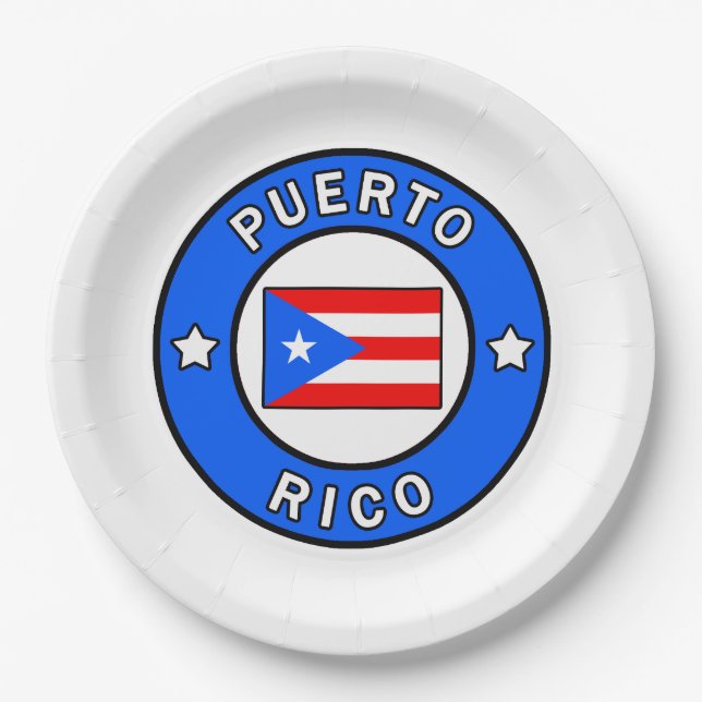 Puerto Rico Pappteller (Vorderseite)