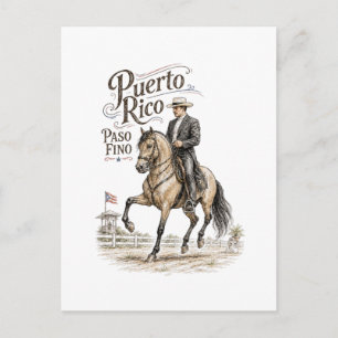 Puerto Rico Paso Fino Vintage – Unsere Erbschaft Postkarte