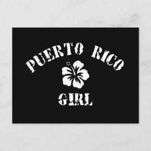Puerto Rico Pink Girl Postkarte