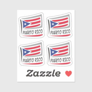 Puerto Rico Pride X Flag Aufkleber