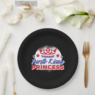Puerto-Rico-Prinzessin Niedlich Boricua Girl Pride Pappteller