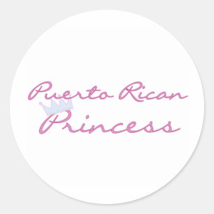Puerto-Rico-Prinzessin Runder Aufkleber