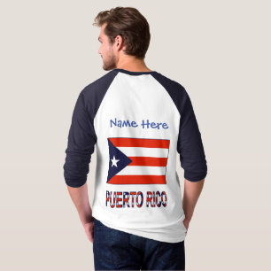Puerto Rico Puerto-ricanische Flagge Blau Personal T-Shirt