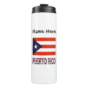 Puerto Rico puerto-ricanische Flagge Blau Personal Thermosbecher