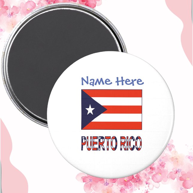 Puerto Rico Puerto Rico Flag Blau Personalisierung Magnet (Von Creator hochgeladen)