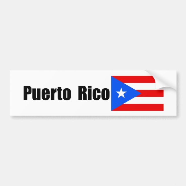 Puerto Rico, puertorikanische Flagge Autoaufkleber (Vorne)