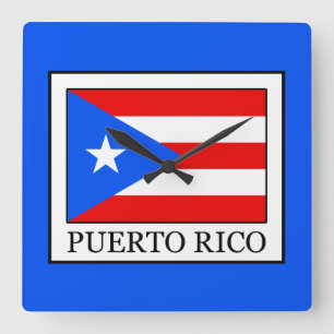 Puerto Rico Quadratische Wanduhr