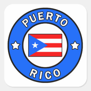 Puerto Rico Quadratischer Aufkleber