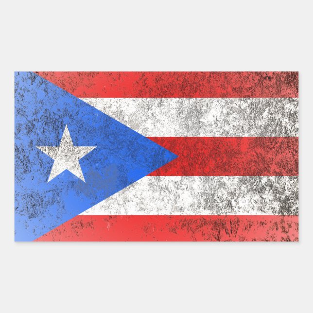 Puerto Rico Rechteckiger Aufkleber (Vorderseite)