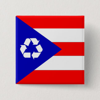 Puerto Rico recyceln Flagge Button