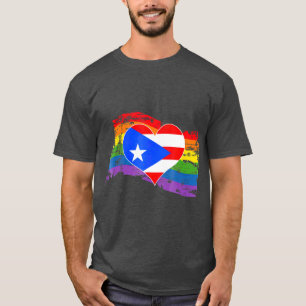 Puerto Rico Rico Gay Pride Flag LGBT T-Shirt