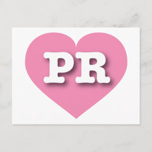 Puerto Rico Rosa Herz - I Liebe PR Postkarte