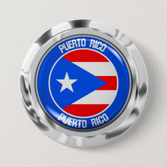 Puerto Rico RundEmblem Button (Vorderseite)