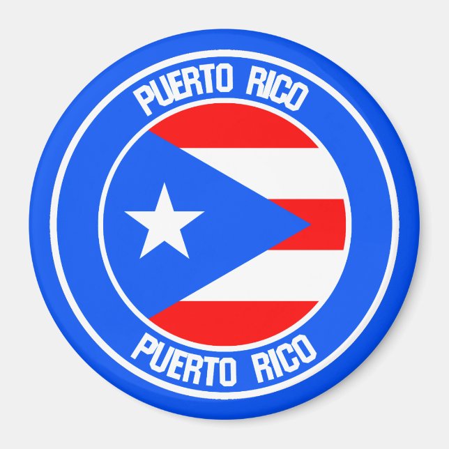 Puerto Rico RundEmblem Magnet (Vorne)