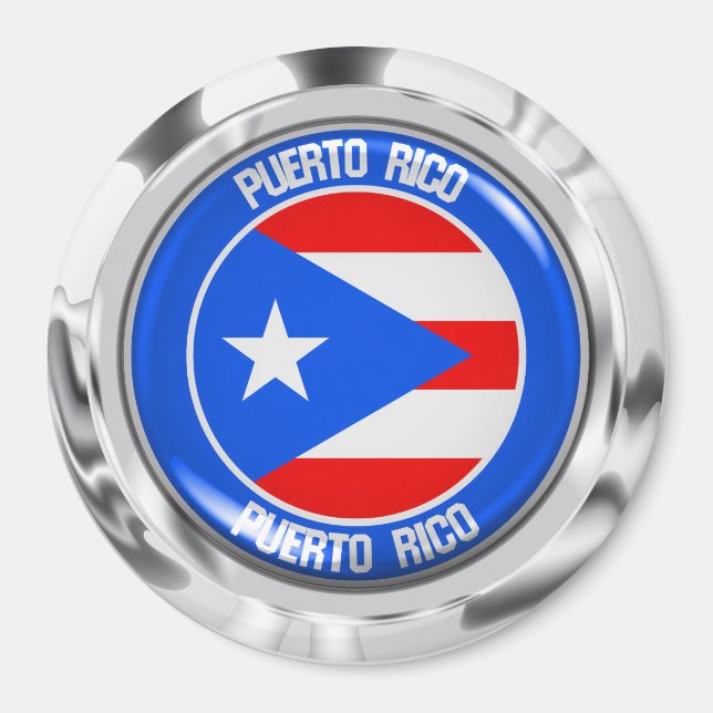 Puerto Rico RundEmblem Magnet (Vorne)