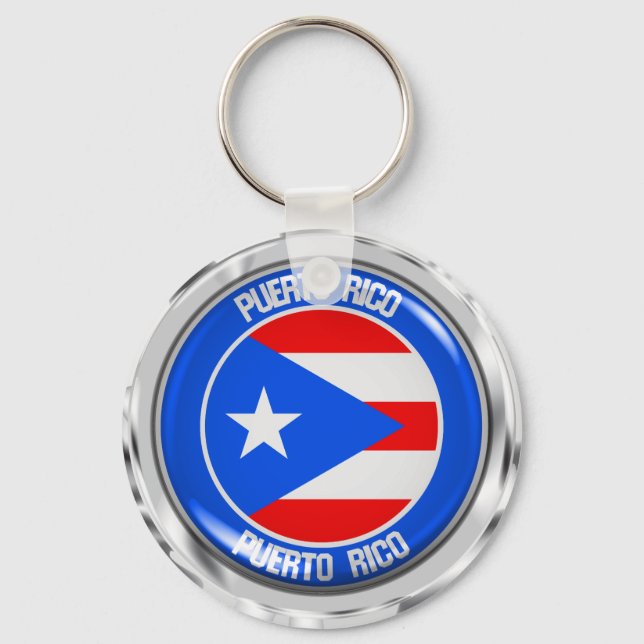 Puerto Rico RundEmblem Schlüsselanhänger (Vorderseite)
