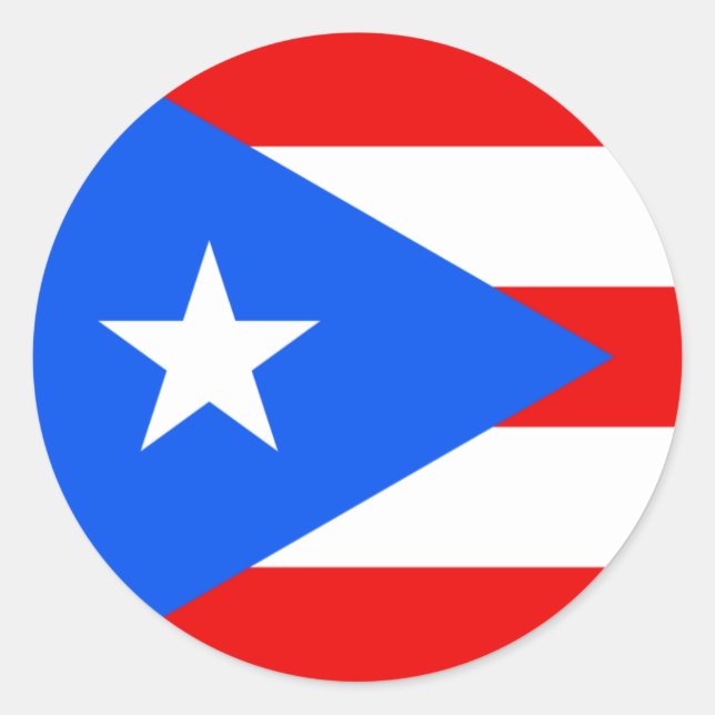 Puerto Rico Runder Aufkleber (Vorderseite)