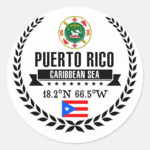 Puerto Rico Runder Aufkleber
