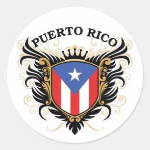 Puerto Rico Runder Aufkleber