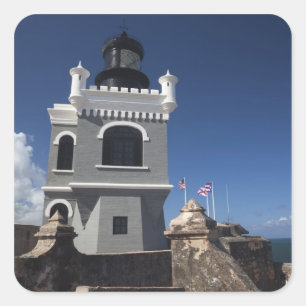 Puerto Rico, San Juan, Alt-San Juan, El Morro Quadratischer Aufkleber