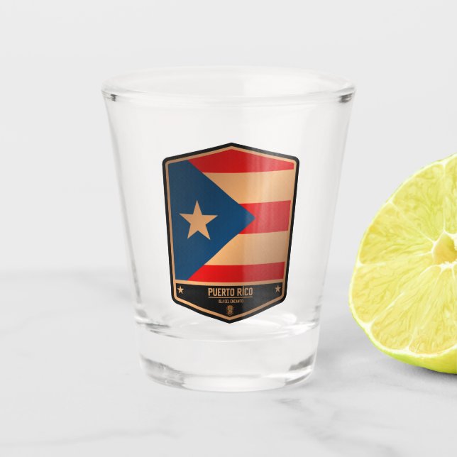 Puerto Rico Schnapsglas (Vorderseite)