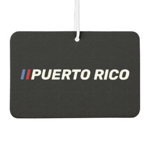 Puerto Rico Schwarz Boricua Rot und Blau Akzent Autolufterfrischer