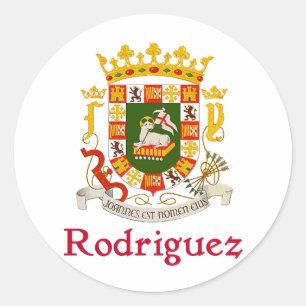 _ Puerto Rico Shield Runder Aufkleber