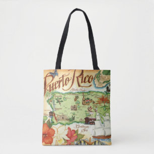 Puerto Rico Shoulder Tote Bag Tasche