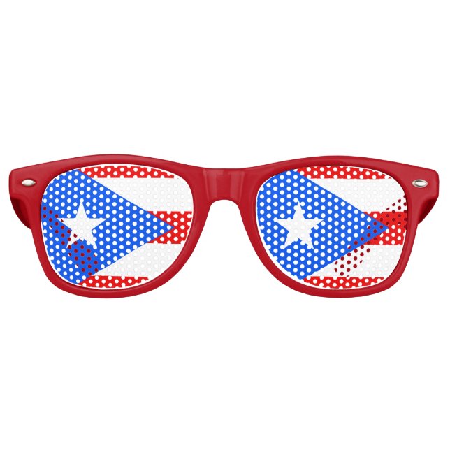 Puerto Rico Sonnenbrille & Party Shades / Fahne (Vorderseite)