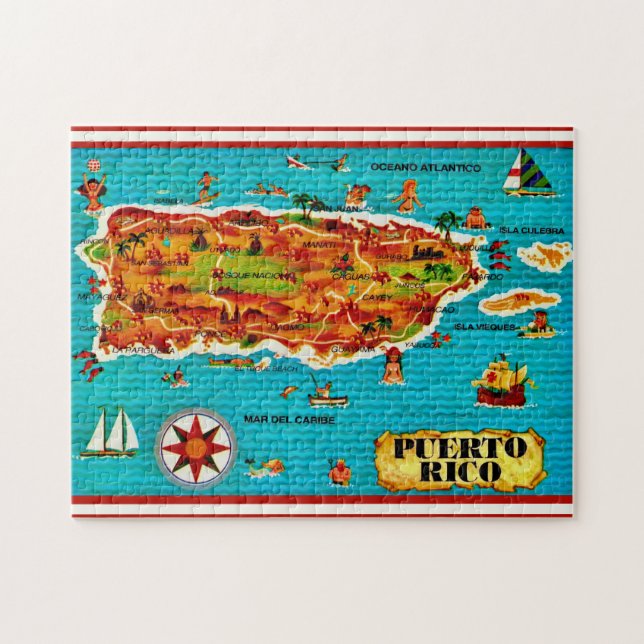 Puerto Rico Spanisch 11x14 Puzzle (Horizontal)