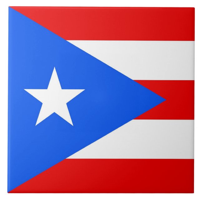 Puerto Rico Staatsflagge Tile Fliese (Vorderseite)