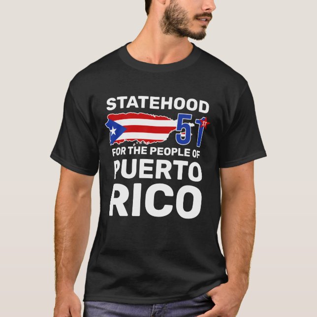 Puerto Rico Statehood: Machen Sie PR zum 51. US-St T-Shirt (Vorderseite)