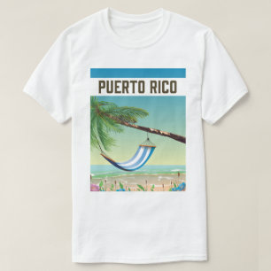 Puerto Rico Strand Reiseplakat. T-Shirt
