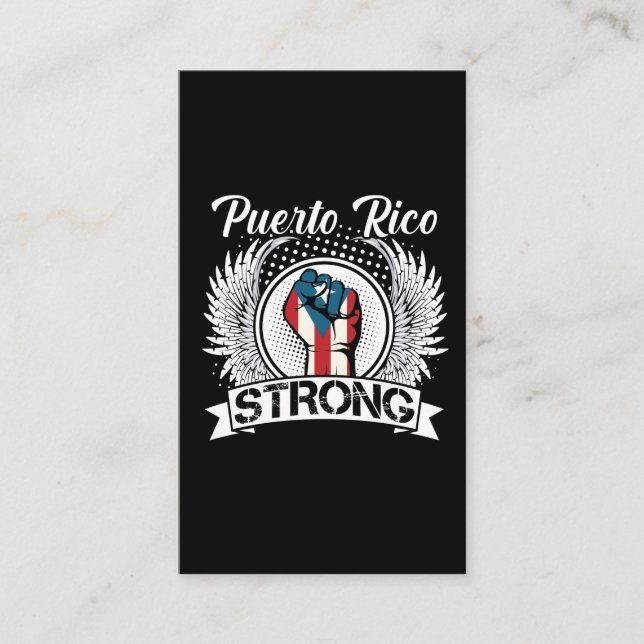 Puerto Rico Strong Flag Proud Boricua Bürger Visitenkarte (Vorderseite)