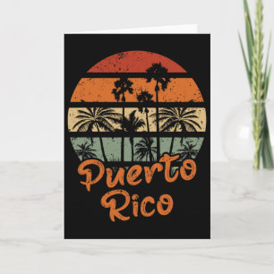 Puerto Rico Surfen Vintage  Karte