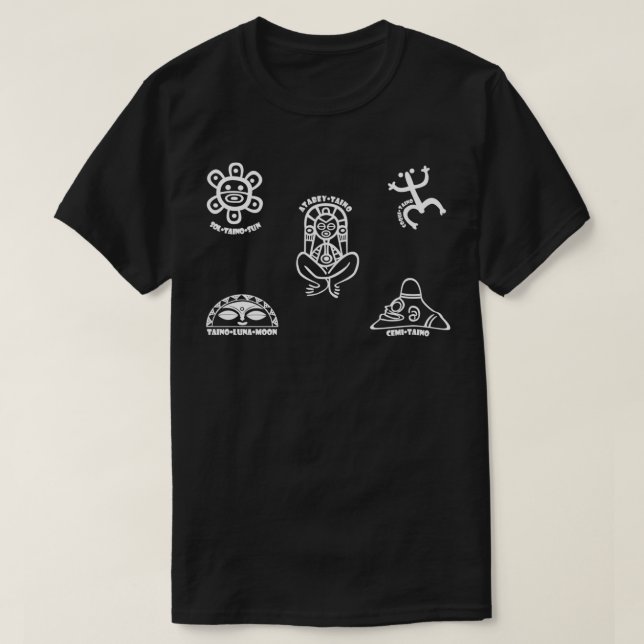 Puerto Rico Tainos Coqui Cemi Atabey Taino Sun Moo T-Shirt (Design vorne)