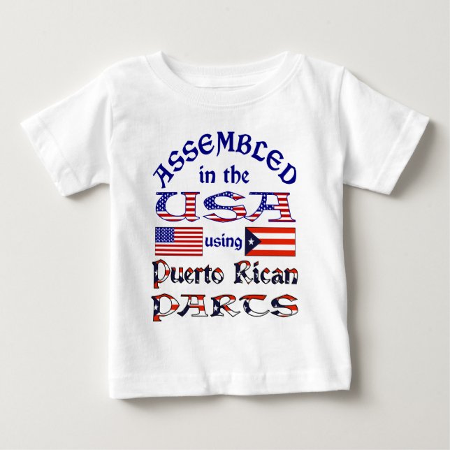 Puerto Rico Teile Front Baby T-shirt (Vorderseite)
