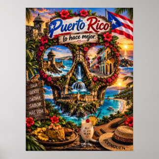 Puerto Rico-Totenkopf-Kunstprint | Geisteszustand Poster