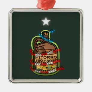 Puerto Rico Traditioneller Drink Boricua Xmas Ornament Aus Metall