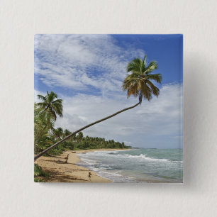 Puerto Rico. Tres Palmitas Beach Puerto Rico Button