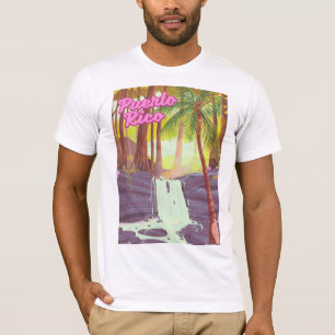 Puerto Rico Tropische Palme Reiseposter T-Shirt
